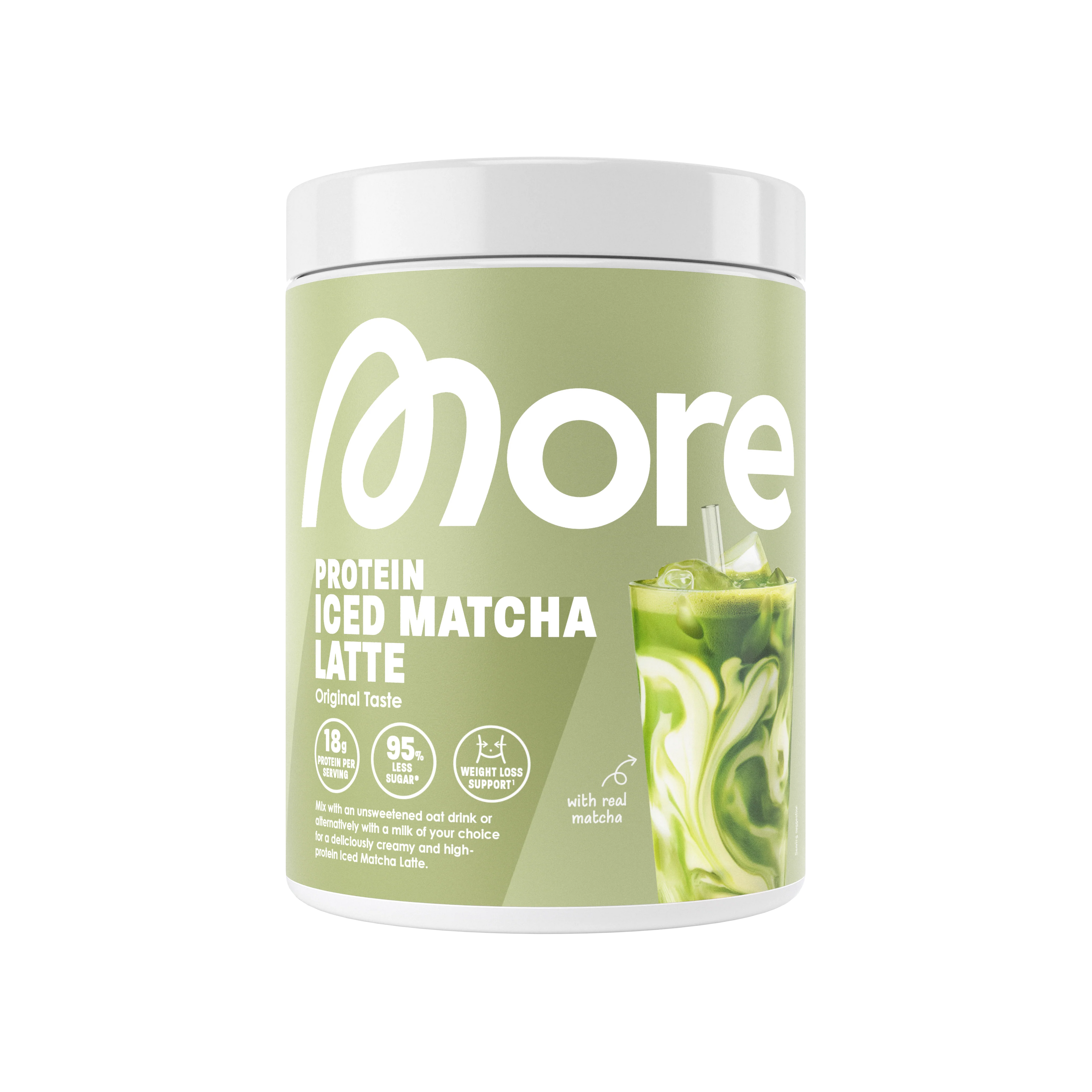 More Protein Iced Matcha Latte