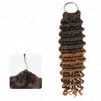 QVR Premium Chinese Hair Deep Wave Virgin Human Crochet Hair Ombre #T2/30 Machine Made Feather Crochet Hairstyles