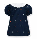 Peanuts Snoopy Embroidered Corduroy Dress