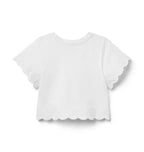 Embroidered Eyelet Trim Top