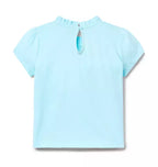 Pintuck Ruffle Top