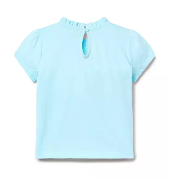 Pintuck Ruffle Top