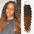 QVR Premium Chinese Hair Water Wave Virgin Human Crochet Hair Ombre #T2/30 Machine Made Feather Crochet Hairstyles