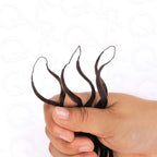 QVR Dark Brown #4 Crochet Hair Water Wave Machine Made Feather Human Hair Extension
