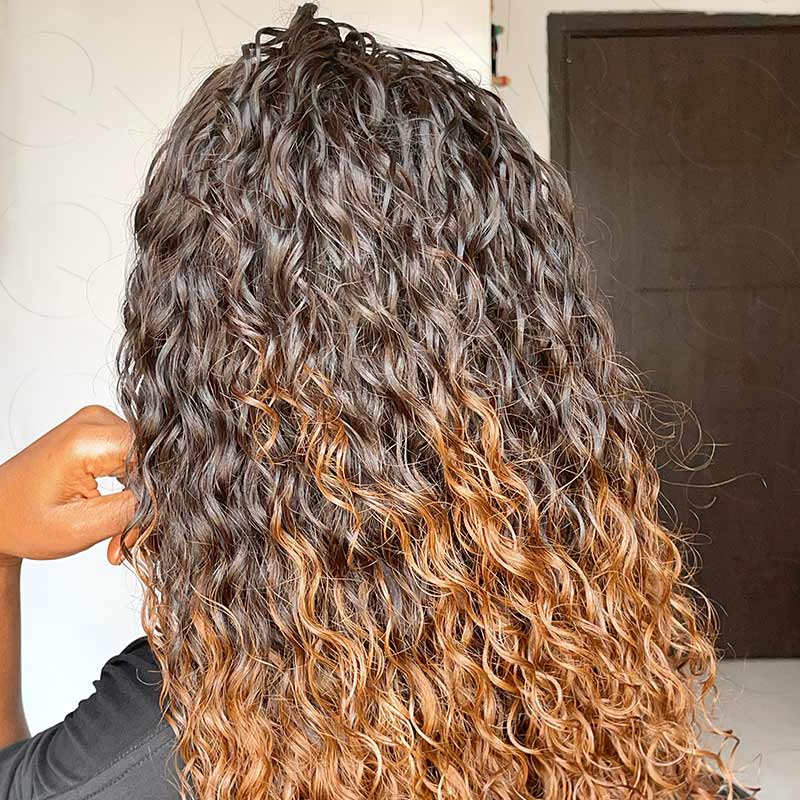 QVR Premium Chinese Hair Water Wave Virgin Human Crochet Hair Ombre #T2/30 Machine Made Feather Crochet Hairstyles
