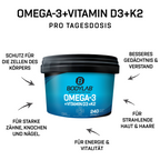 Omega 3 + D3 + K2 (Omega-3 Triglycerid + Vitamine) (240 Kapseln)