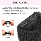 QVR Invisible 9PCS Weft Clip In Hair Extensions 5PCS Volumizer Afro Kinky Curly PU Clip In Human Hair