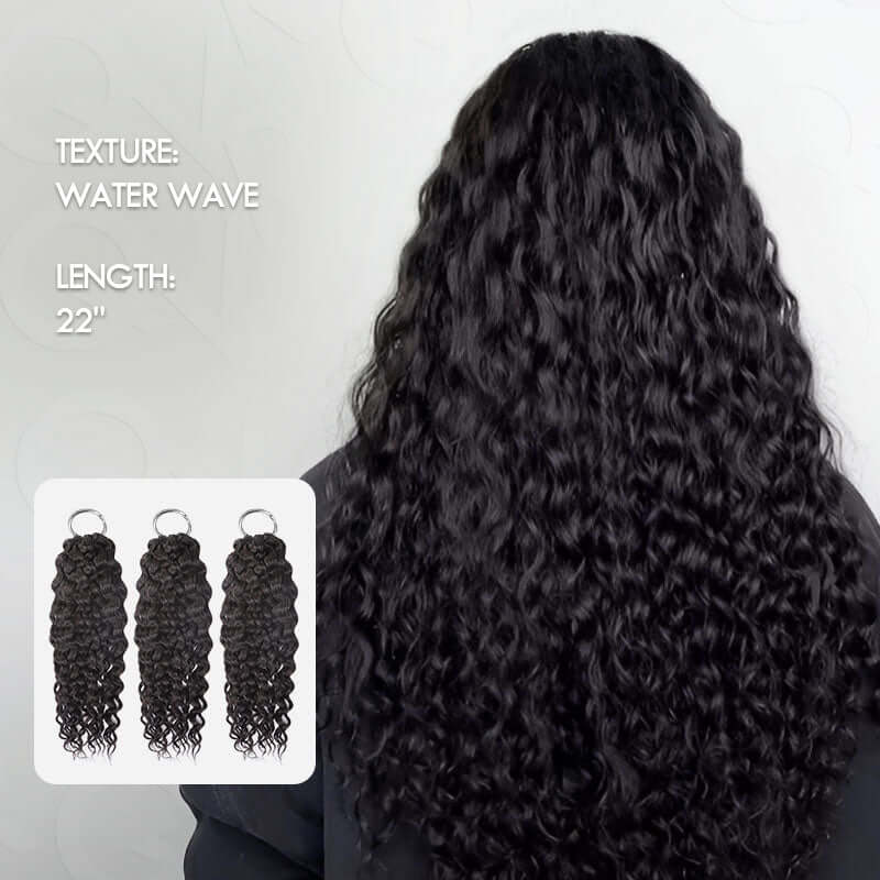 QVR Premium Chinese Hair Water Wave Virgin Human Crochet Hair Natural Black Machine Made Feather Crochet Hairstyles