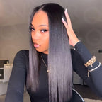 QVR Invisible 9PCS Weft Clip In Hair Extensions 5PCS Volumizer Natural Straight PU Clip In Human Hair