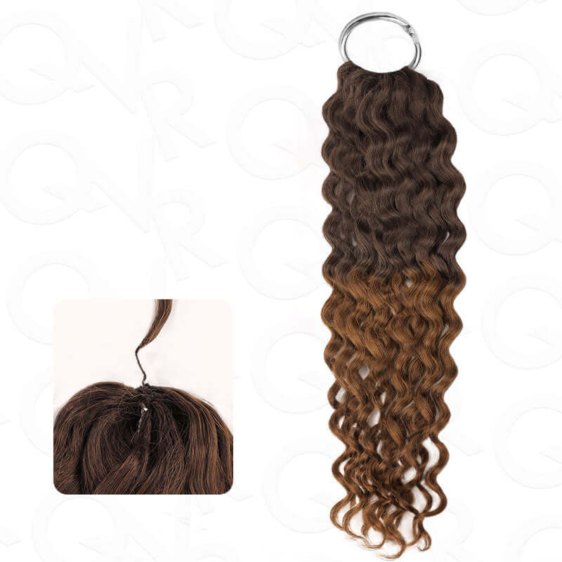 QVR #T2/30 Crochet Hair Small Kinky Curly Machine Made Feather Human Hair Extension