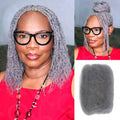QVR Brazilian Grey Color Remy Hair Afro kinky Bulk Human Hair For Braiding Dreadlock Hair