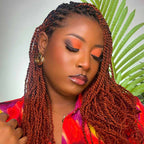 QVR Dark Orange Afro Kinky Bulk Hair Extensions For Braiding Dreadlock Human Hair