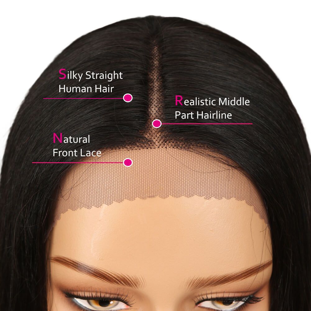 QVR Lace Front Human Hair Wigs 16 Inches Short Straight Wigs For Black Women | Page